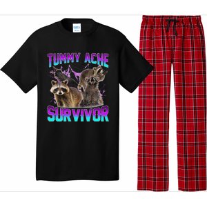 Tummy Ache Survivor Raccoon Pajama Set