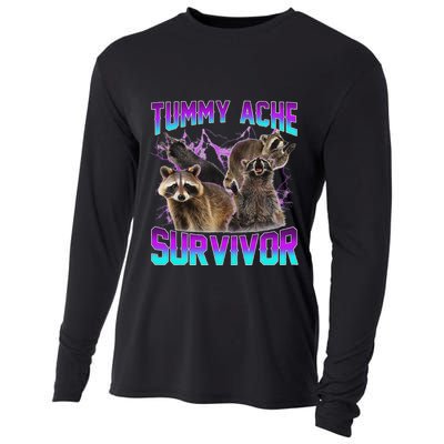 Tummy Ache Survivor Raccoon Cooling Performance Long Sleeve Crew