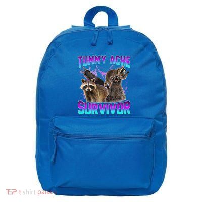 Tummy Ache Survivor Raccoon 16 in Basic Backpack