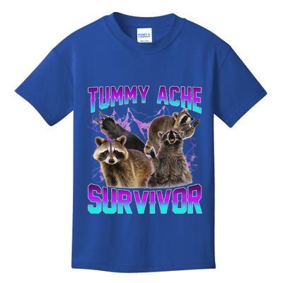 Tummy Ache Survivor Raccoon Kids T-Shirt