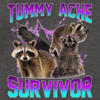 Tummy Ache Survivor Raccoon Vector Backpack