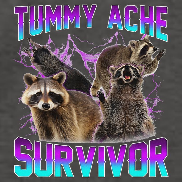 Tummy Ache Survivor Raccoon Vector Backpack