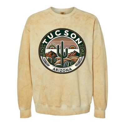 Tucson Arizona Southwestern Saguaro Cacti Desert Landscape Colorblast Crewneck Sweatshirt