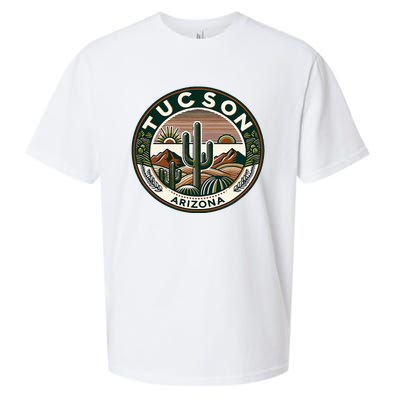 Tucson Arizona Southwestern Saguaro Cacti Desert Landscape Sueded Cloud Jersey T-Shirt