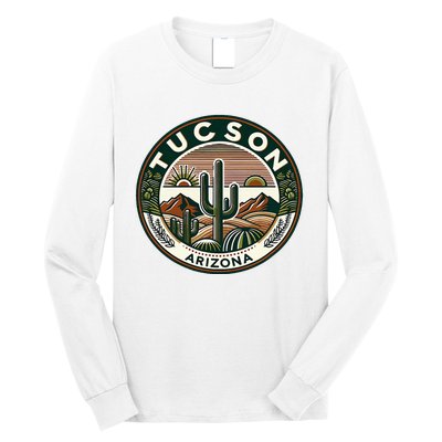 Tucson Arizona Southwestern Saguaro Cacti Desert Landscape Long Sleeve Shirt