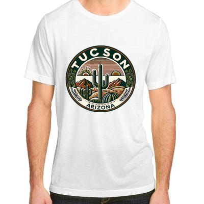 Tucson Arizona Southwestern Saguaro Cacti Desert Landscape Adult ChromaSoft Performance T-Shirt