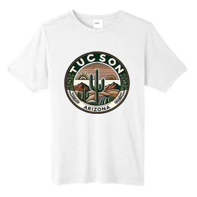 Tucson Arizona Southwestern Saguaro Cacti Desert Landscape Tall Fusion ChromaSoft Performance T-Shirt