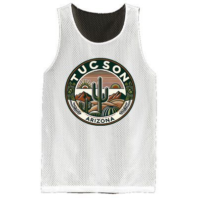 Tucson Arizona Southwestern Saguaro Cacti Desert Landscape Mesh Reversible Basketball Jersey Tank