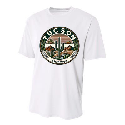 Tucson Arizona Southwestern Saguaro Cacti Desert Landscape Performance Sprint T-Shirt