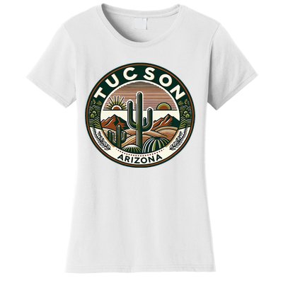 Tucson Arizona Southwestern Saguaro Cacti Desert Landscape Women's T-Shirt