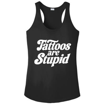 Tattoos Are Stupid Ladies PosiCharge Competitor Racerback Tank