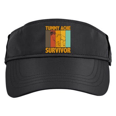 Tummy Ache Survivor Vintage Adult Drive Performance Visor