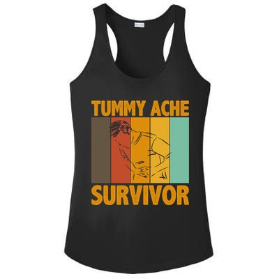 Tummy Ache Survivor Vintage Ladies PosiCharge Competitor Racerback Tank