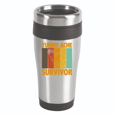 Tummy Ache Survivor Vintage 16oz Travel Tumbler