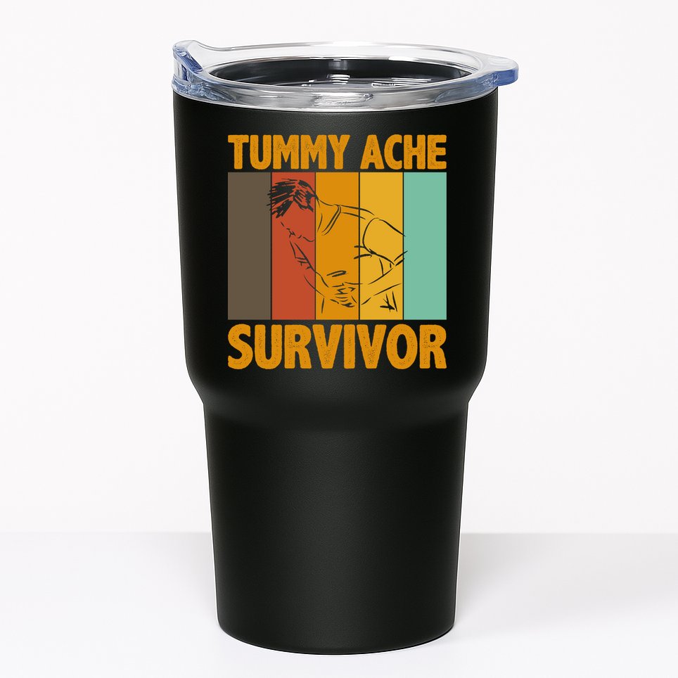Tummy Ache Survivor Vintage Tumbler