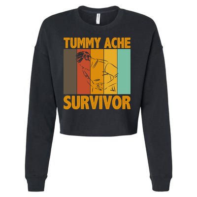 Tummy Ache Survivor Vintage Cropped Pullover Crew