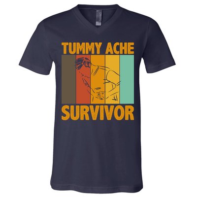 Tummy Ache Survivor Vintage V-Neck T-Shirt