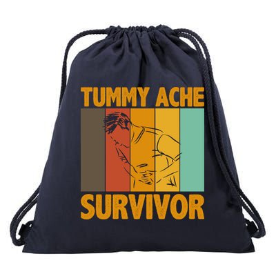 Tummy Ache Survivor Vintage Drawstring Bag