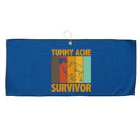 Tummy Ache Survivor Vintage Large Microfiber Waffle Golf Towel