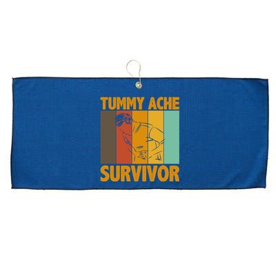 Tummy Ache Survivor Vintage Large Microfiber Waffle Golf Towel