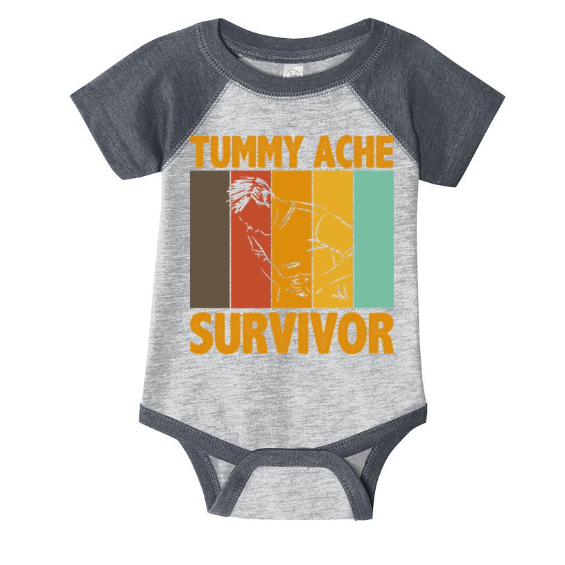 Tummy Ache Survivor Vintage Infant Baby Jersey Bodysuit