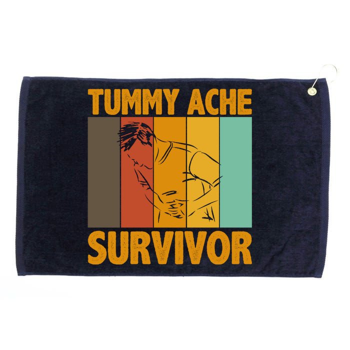 Tummy Ache Survivor Vintage Grommeted Golf Towel