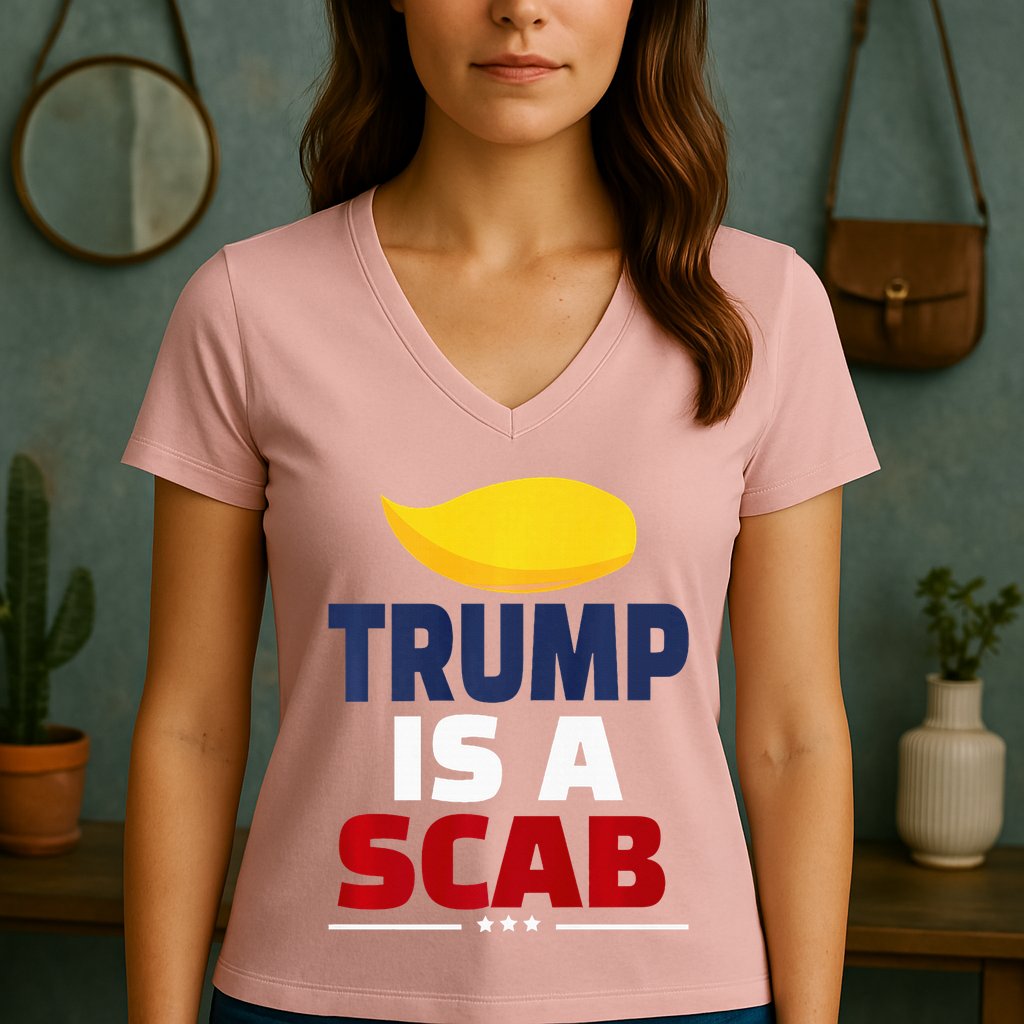 Trump’S A Scab Trump Is A Scab Premium Women's V-Neck T-Shirt