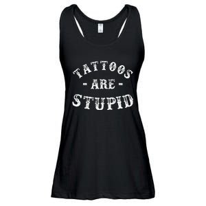 Tattoos Are Stupid Funny Sarcastic Ink Addict Tattoo Men Ladies Essential Flowy Tank