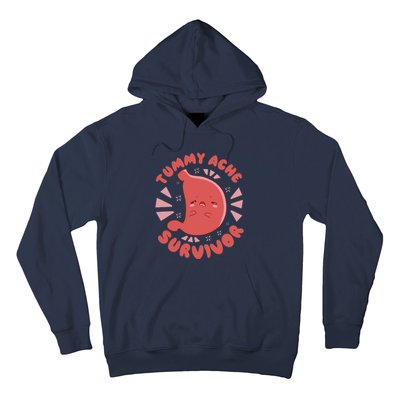 TUMMY ACHE SURVIVOR My Stomach Hurts Funny Meme Hoodie