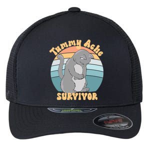 Tummy Ache Survivor Cat Flexfit Unipanel Trucker Cap