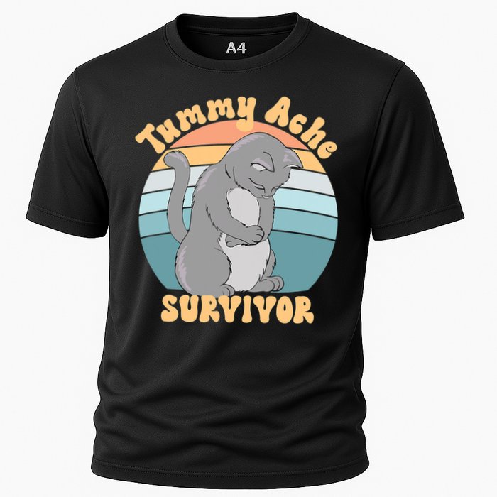 Tummy Ache Survivor Cat Cooling Performance Crew T-Shirt