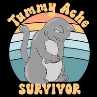 Tummy Ache Survivor Cat Cooling Performance Crew T-Shirt