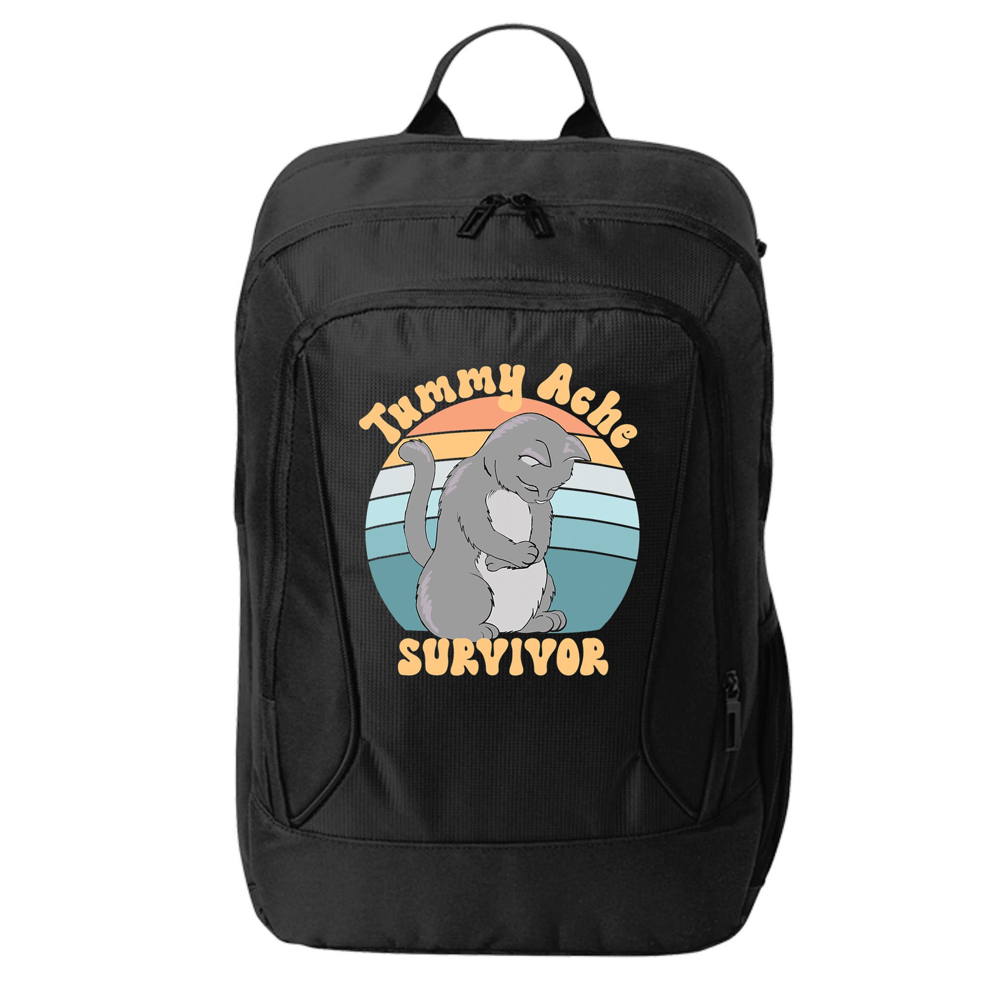 Tummy Ache Survivor Cat City Backpack