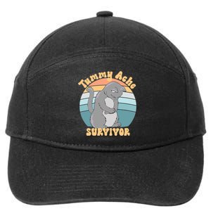 Tummy Ache Survivor Cat 7-Panel Snapback Hat