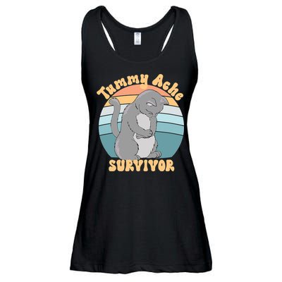 Tummy Ache Survivor Cat Ladies Essential Flowy Tank