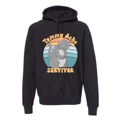 Tummy Ache Survivor Cat Premium Hoodie