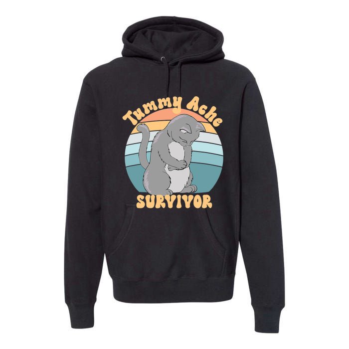 Tummy Ache Survivor Cat Premium Hoodie