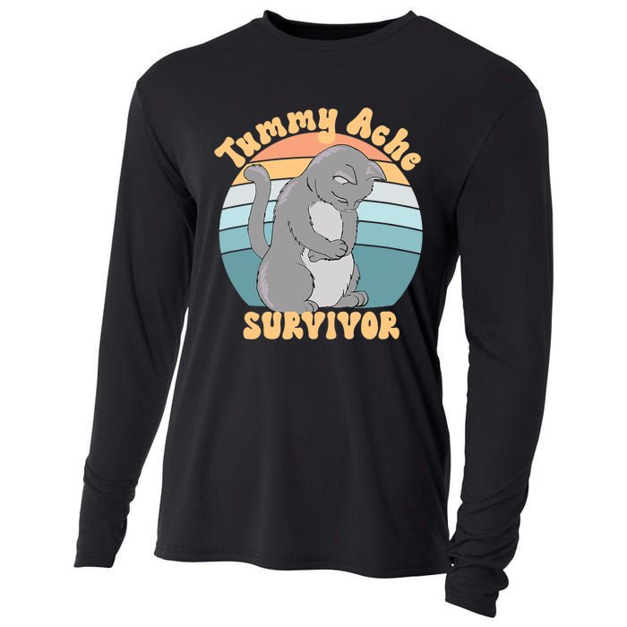 Tummy Ache Survivor Cat Cooling Performance Long Sleeve Crew