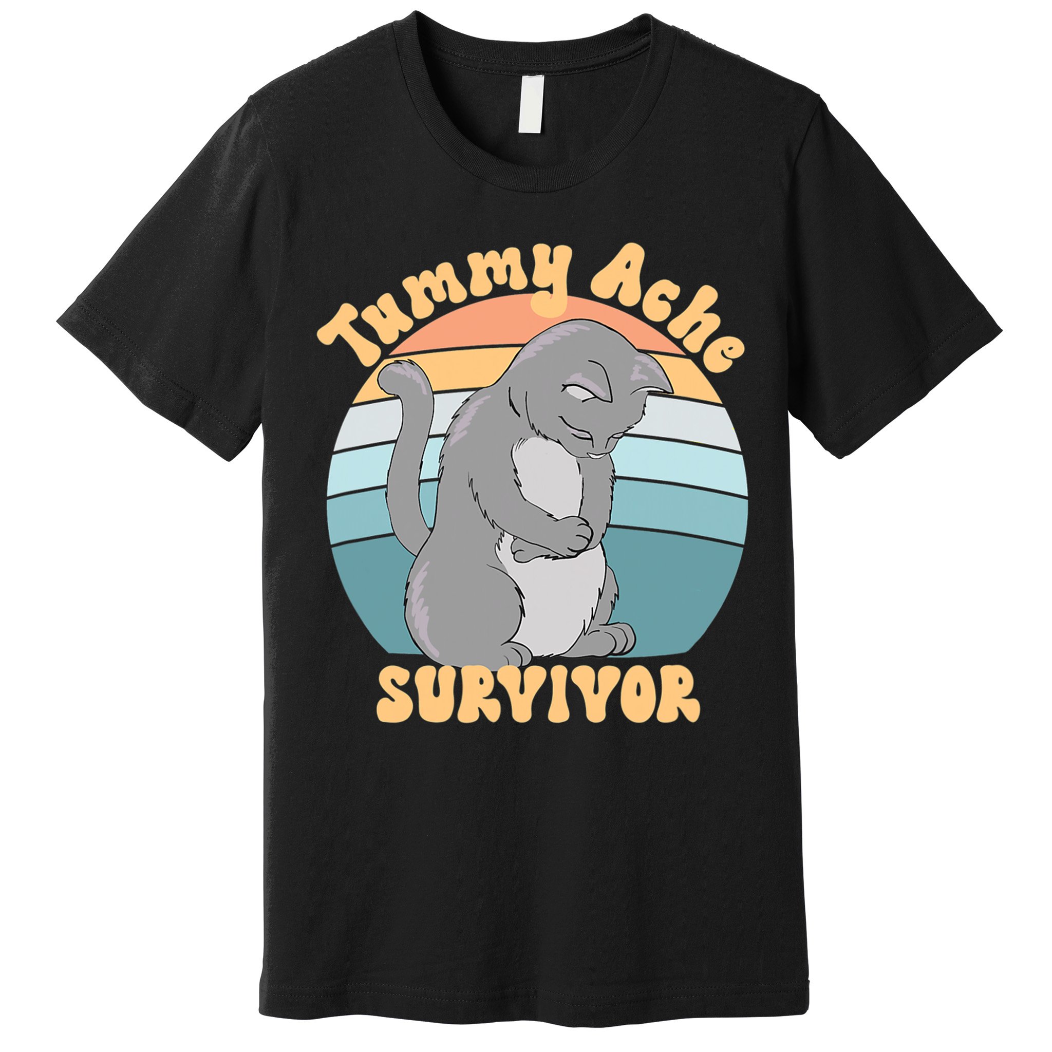 Tummy Ache Survivor Cat Premium T-Shirt