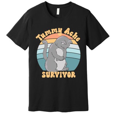 Tummy Ache Survivor Cat Premium T-Shirt