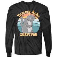 Tummy Ache Survivor Cat Tie-Dye Long Sleeve Shirt