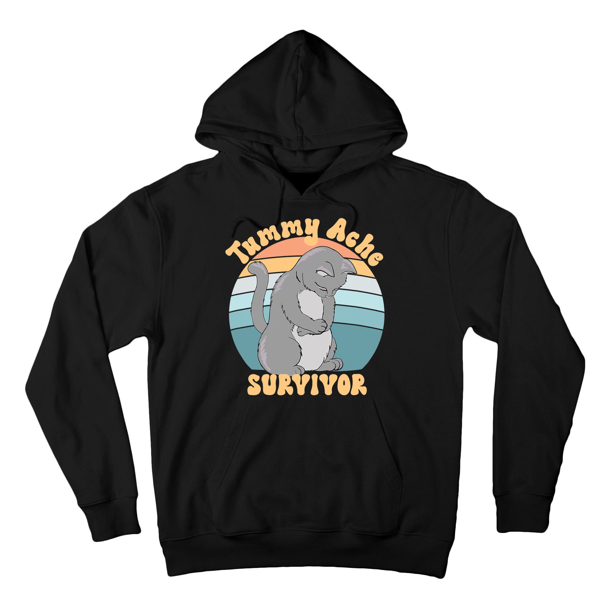 Tummy Ache Survivor Cat Tall Hoodie