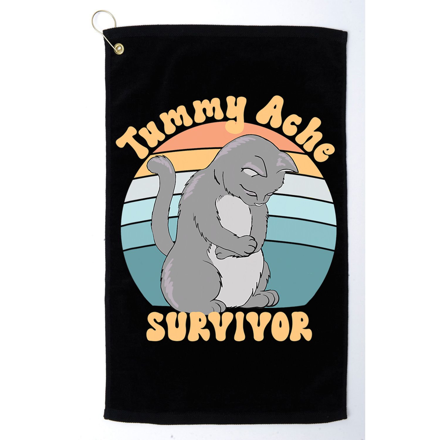 Tummy Ache Survivor Cat Golf Towel