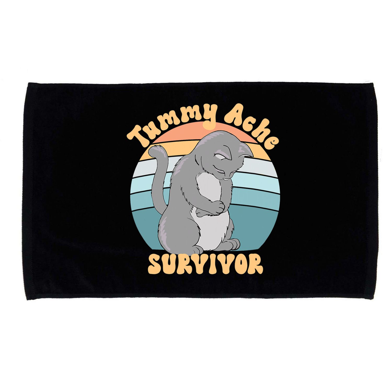 Tummy Ache Survivor Cat Microfiber Hand Towel