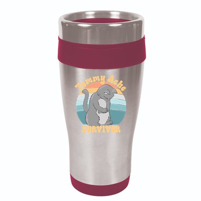 Tummy Ache Survivor Cat 16oz Travel Tumbler