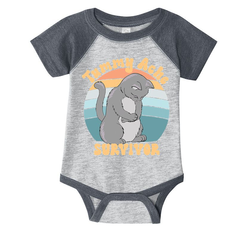 Tummy Ache Survivor Cat Infant Baby Jersey Bodysuit