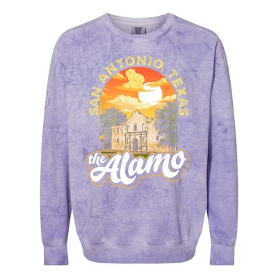 The Alamo San Antonio Texas Mission Vintage Retro Remember Colorblast Crewneck Sweatshirt