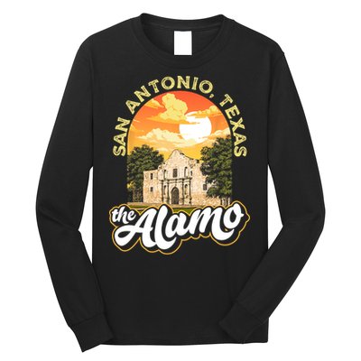 The Alamo San Antonio Texas Mission Vintage Retro Remember Long Sleeve Shirt
