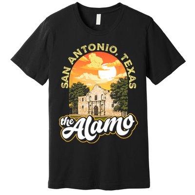 The Alamo San Antonio Texas Mission Vintage Retro Remember Premium T-Shirt