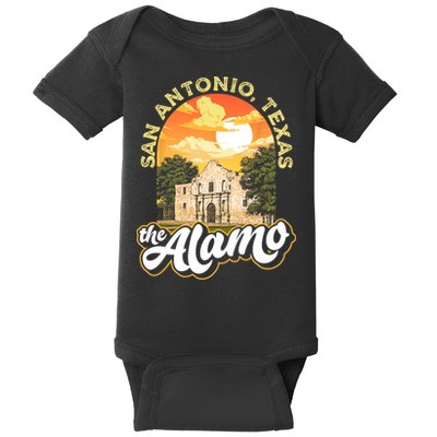 The Alamo San Antonio Texas Mission Vintage Retro Remember Baby Bodysuit